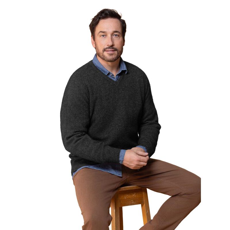 Noble Wilde Merino Possum Oxford V Neck Jersey image number 2